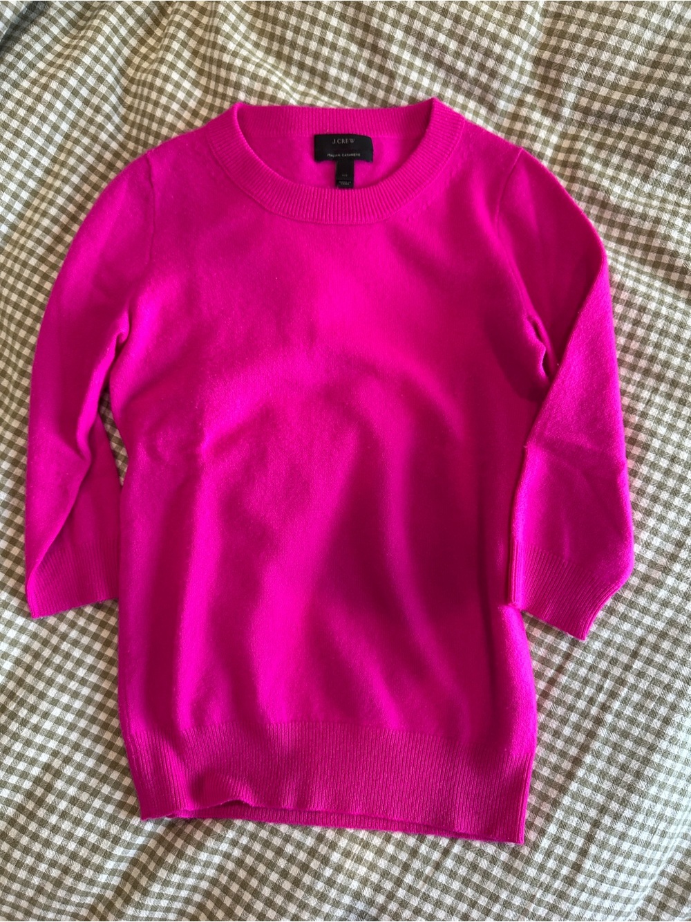 J. Crew Hot Pink Crewneck Sweater